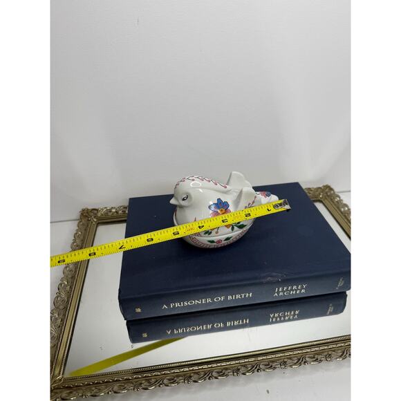 Prestige 1981 Porcelain Asian Floral Bird Candleholder Trinket Dish - Picture 11 of 12